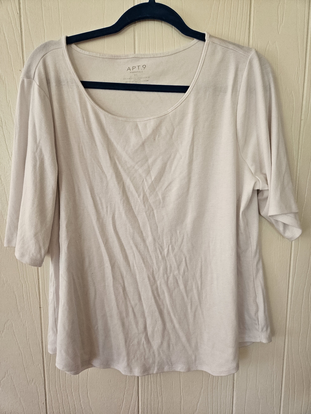 APT. 9 Essentials Scoop Neck Tee Short Sleeve Top XL